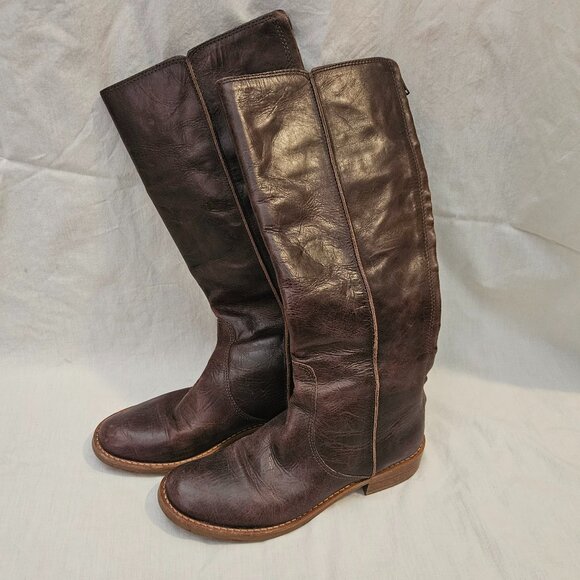 J. Jill Shoes - J. Jill Brown Leather Boots, Size 7.5M